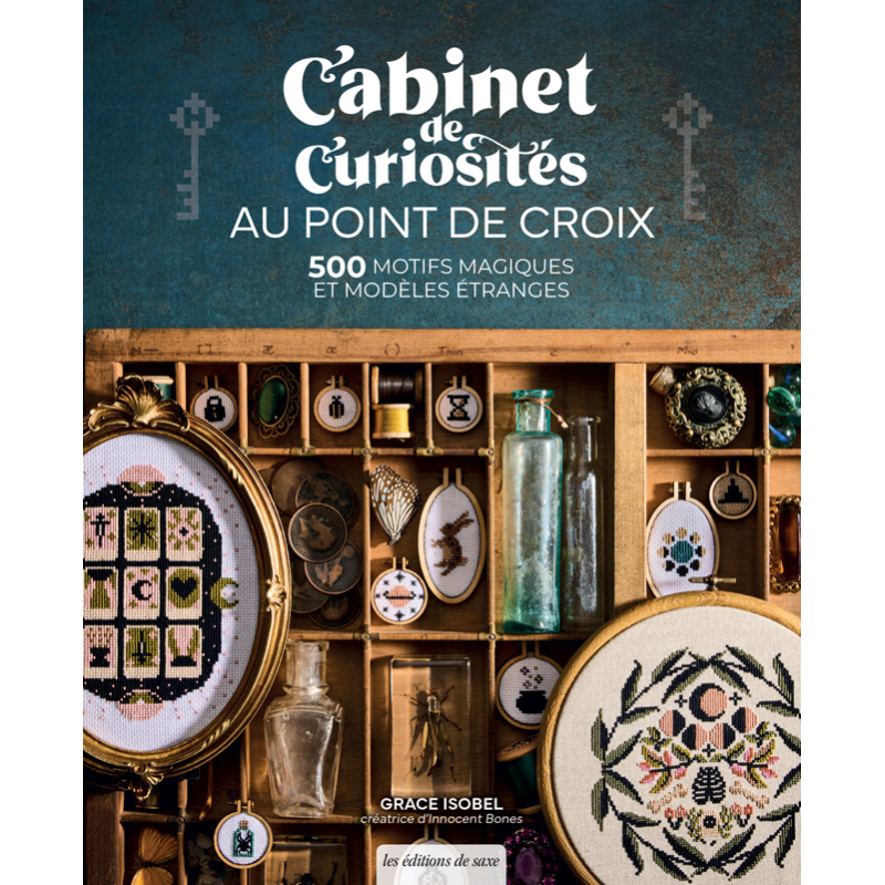 Cabinet de curiosités au point de croix Livre Broderie