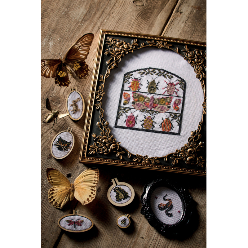 Cabinet de curiosités au point de croix Livre Broderie