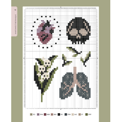 Cabinet de curiosités au point de croix Livre Broderie