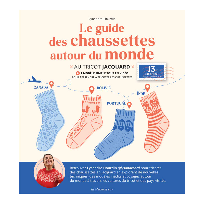 Le guide des chaussettes autour du monde au tricot jacquard Livre Tricot