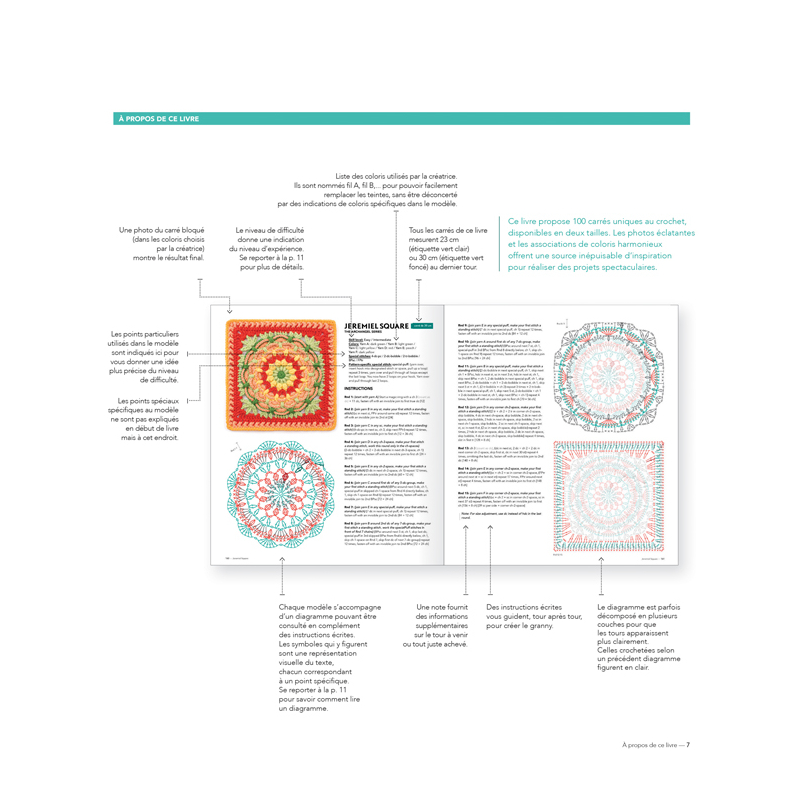 Granny Squares : 100 modèles à assembler Livre Crochet