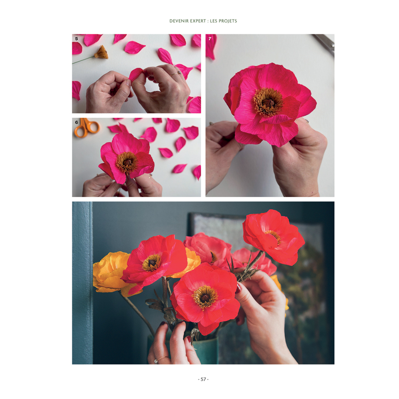 Les fleurs en papier - Devenir expert Livre DIY