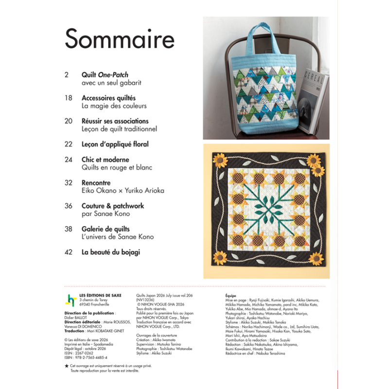 Quilt japan n°42 - Quilt One-Patch Magazine Patchwork