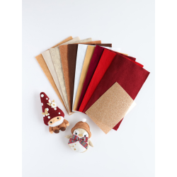 Lot 3 pochettes de feutrine – Spécial Noël Lot, Kit COFFRETS