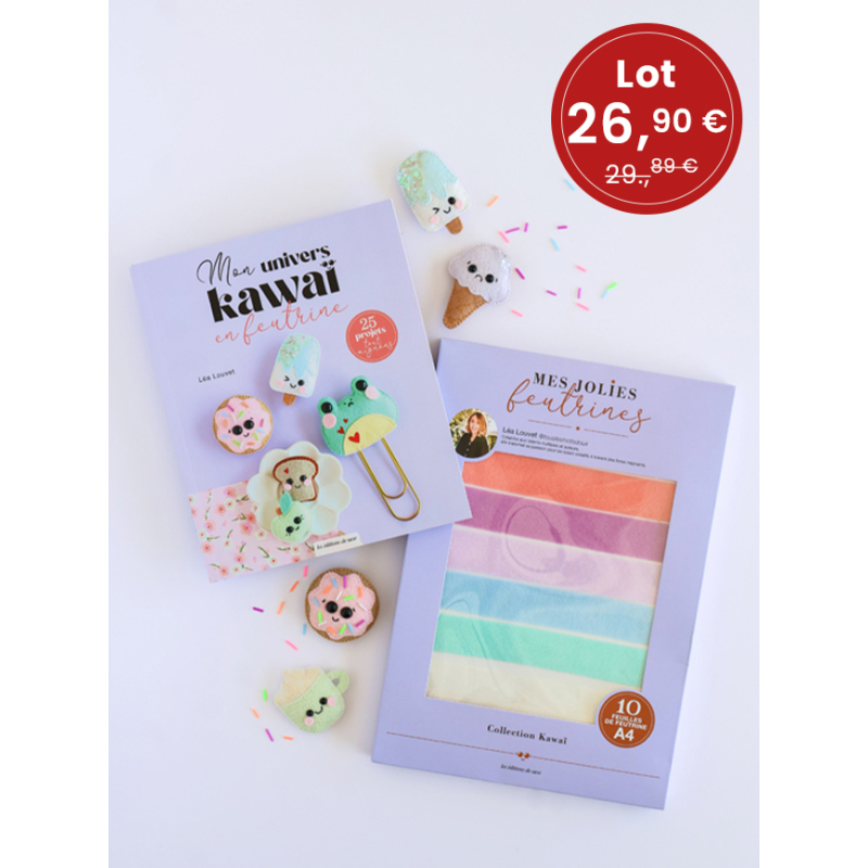 Lot Mon univers Kawaï en feutrine Lot, Kit COFFRETS