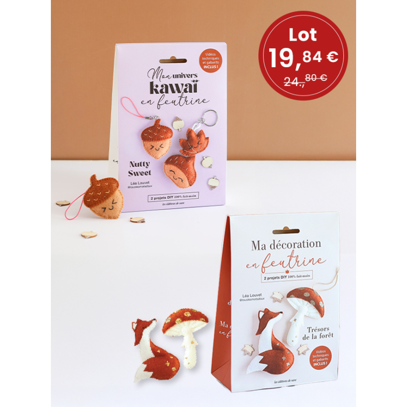 Lot Mes créations d’automne en feutrine Lot, Kit COFFRETS