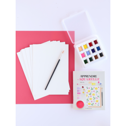Lot Initiation à l’aquarelle avec Purple Jumble Lot, Kit COFFRETS