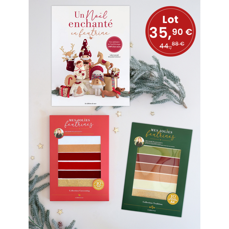 Lot Le Noël enchanté de Léa Louvet en feutrine Lot, Kit COFFRETS