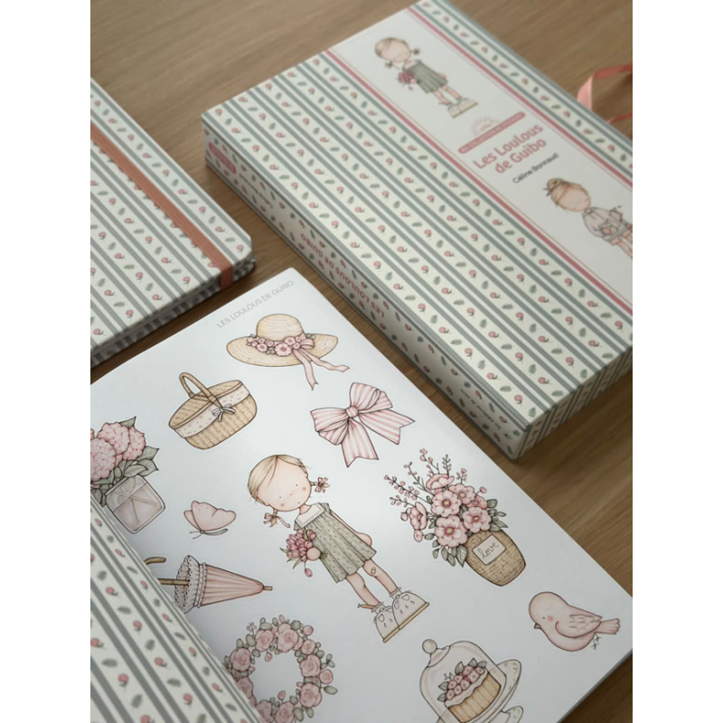 Coffret journaling ma collection de stickers : les loulous de Guibo Kit DIY