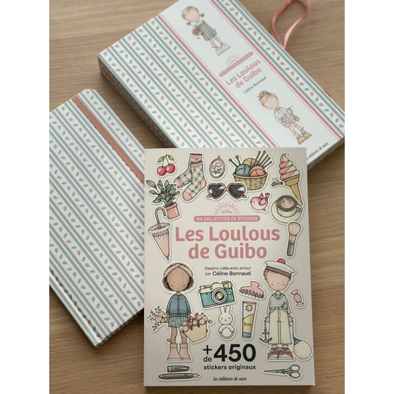 Coffret journaling ma collection de stickers : les loulous de Guibo