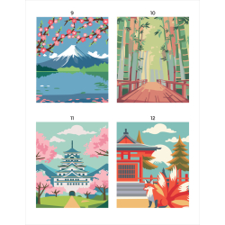 Merveilles du Japon - 45 coloriages mystères Livre Beaux-arts