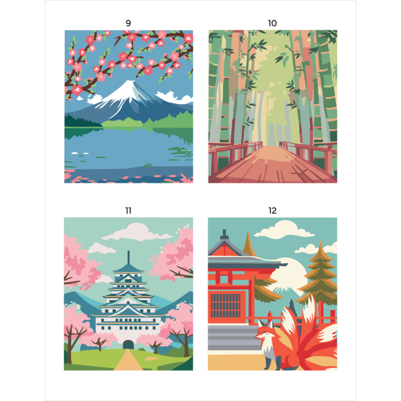 Merveilles du Japon - 45 coloriages mystères Livre Beaux-arts