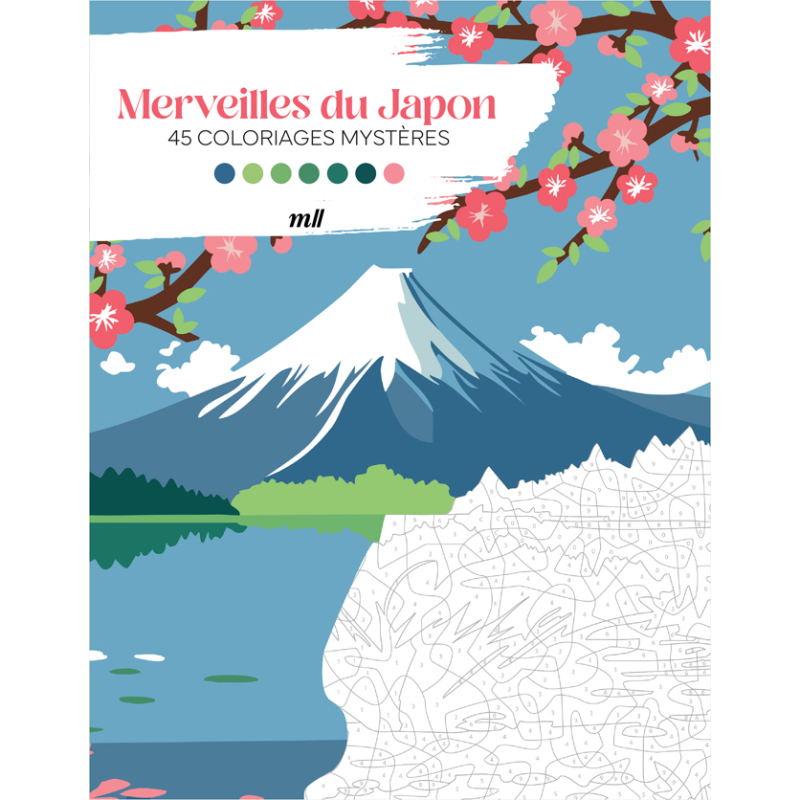 Merveilles du Japon - 45 coloriages mystères Livre Beaux-arts