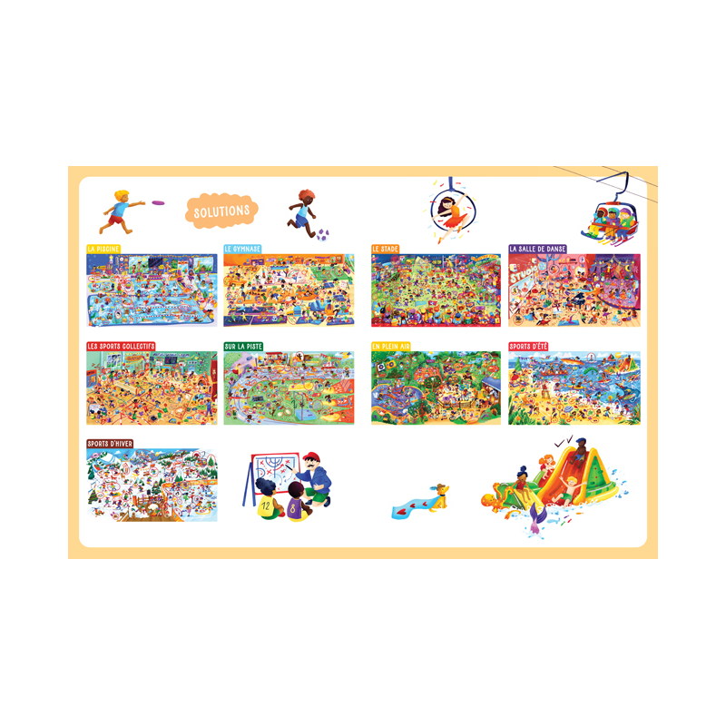Mon grand cherche et trouve - Tous au sport ! Livre Jeunesse
