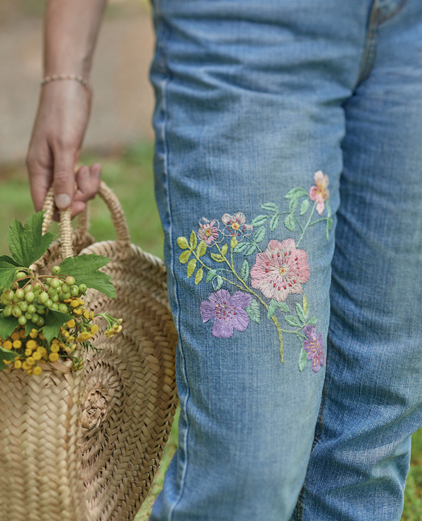 Apprendre la broderie en 10 leçons : le jean brodé