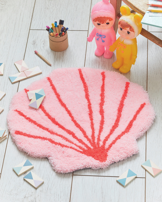 Tapis coquillo en tufting