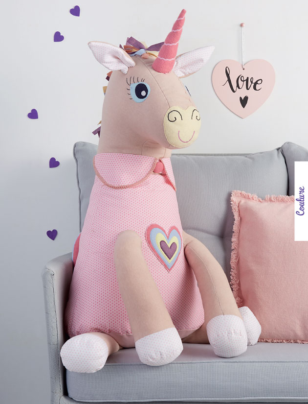 Doudou géant licorne