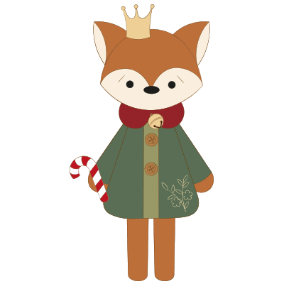 Flocon le renard en feutrine