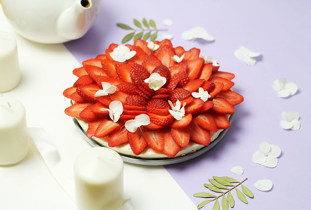 Cheesecake sans gluten aux fraises et à la fleur d'oranger - Cuisine - Le journal de Saxe x Miss Blemish