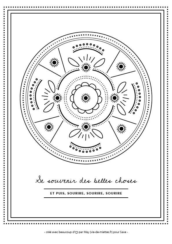 Mandalas à imprimer par Vie de miettes