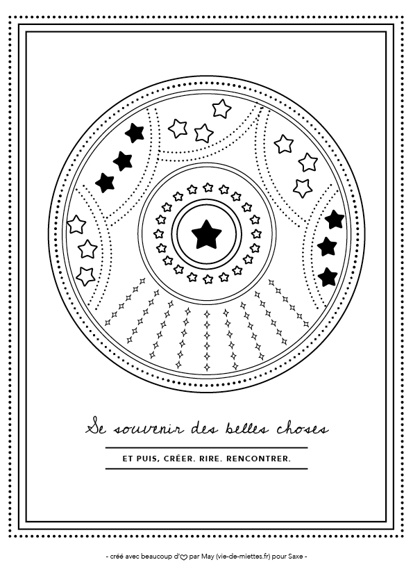 Mandalas à imprimer par Vie de miettes