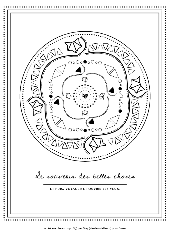 Mandalas à imprimer par Vie de miettes