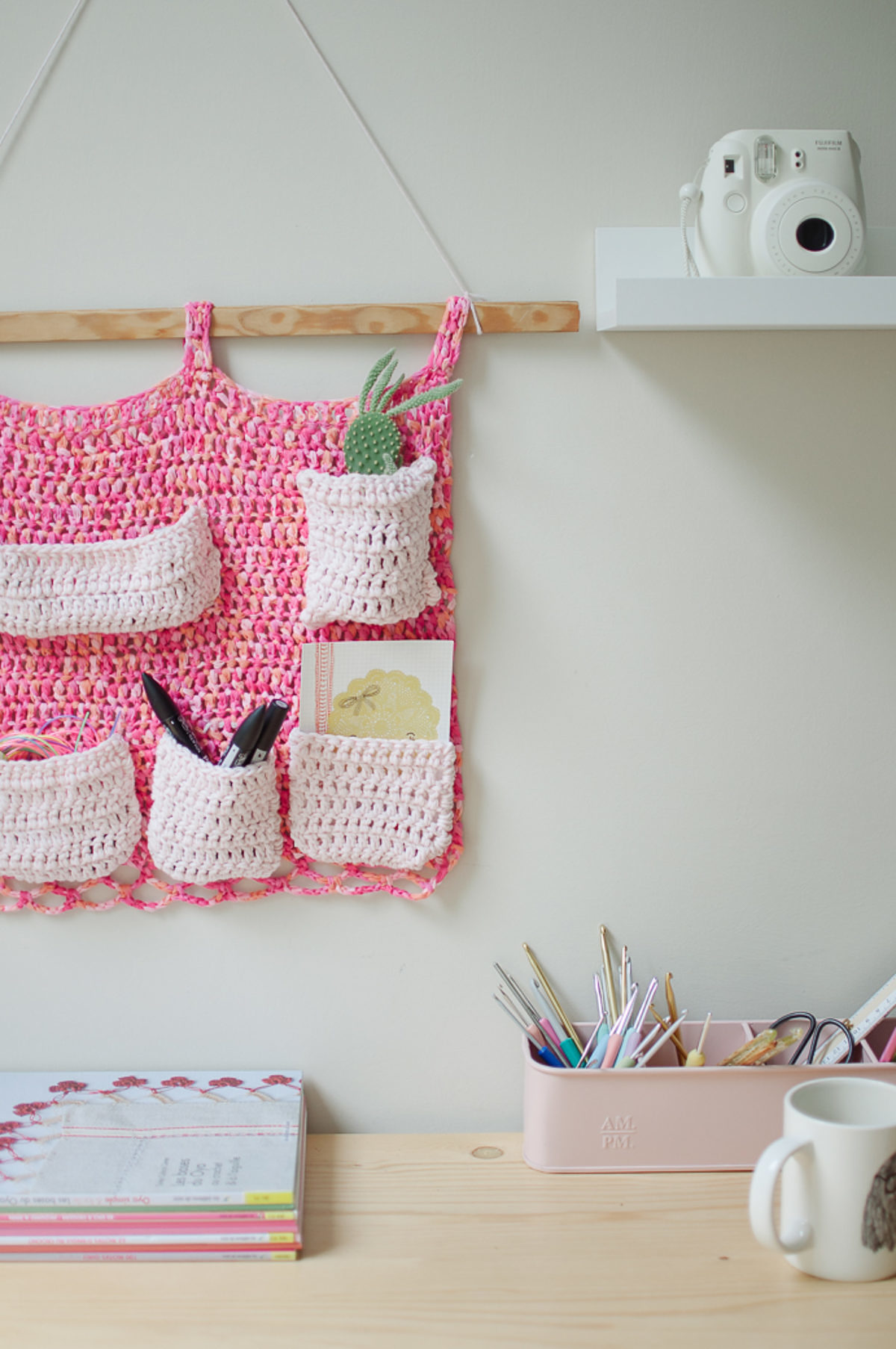 rangement mural crochet