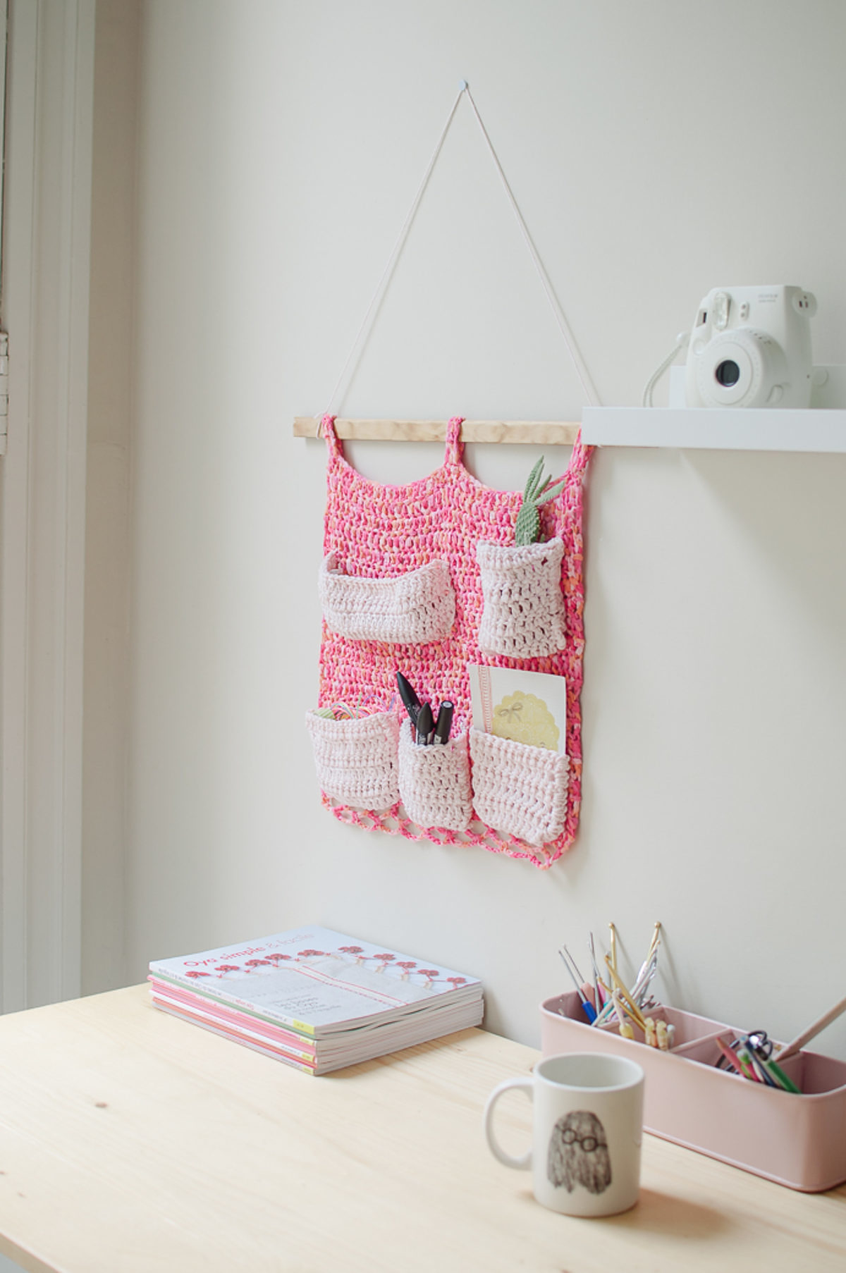 rangement mural crochet