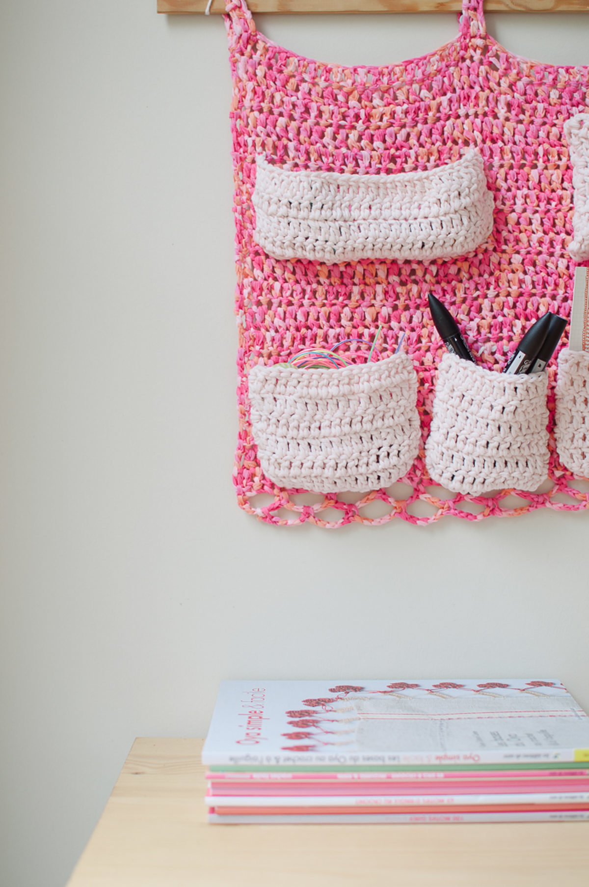rangement mural crochet facile