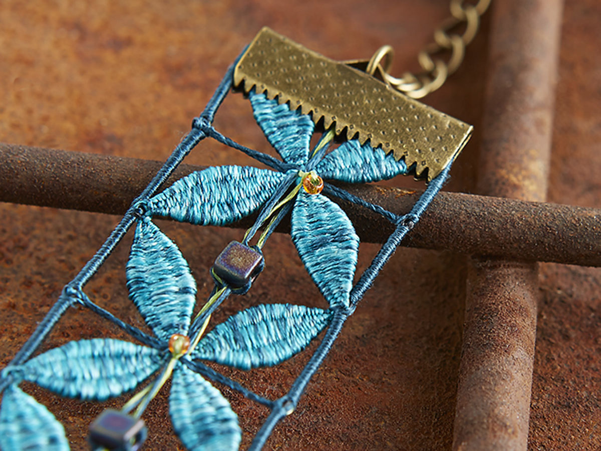 Bracelet dentelle aux fuseaux