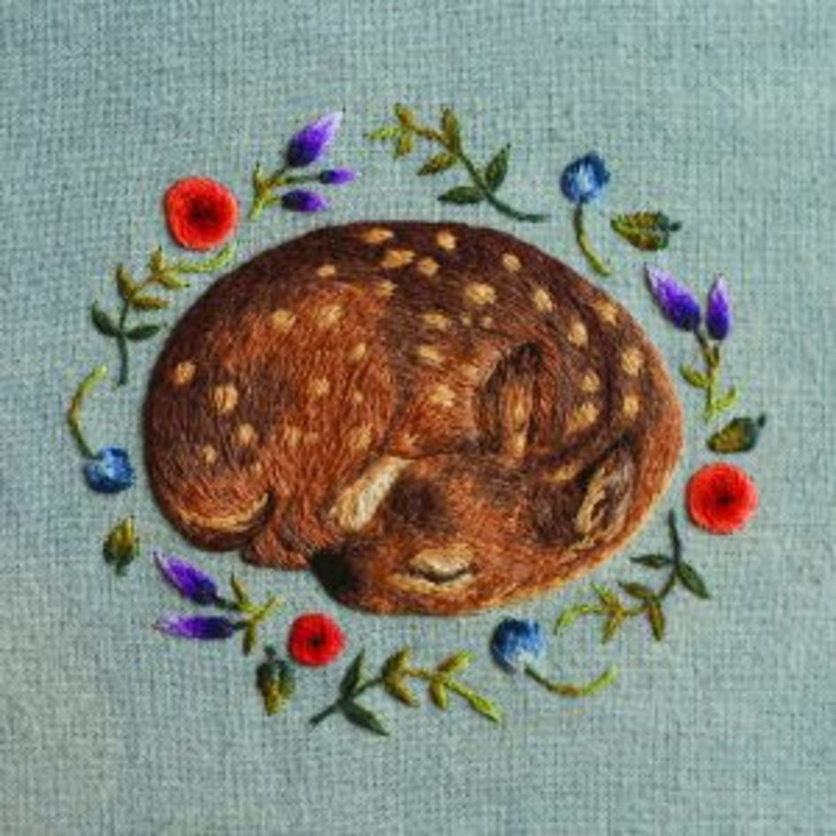Chloe giordano - broderie - faon