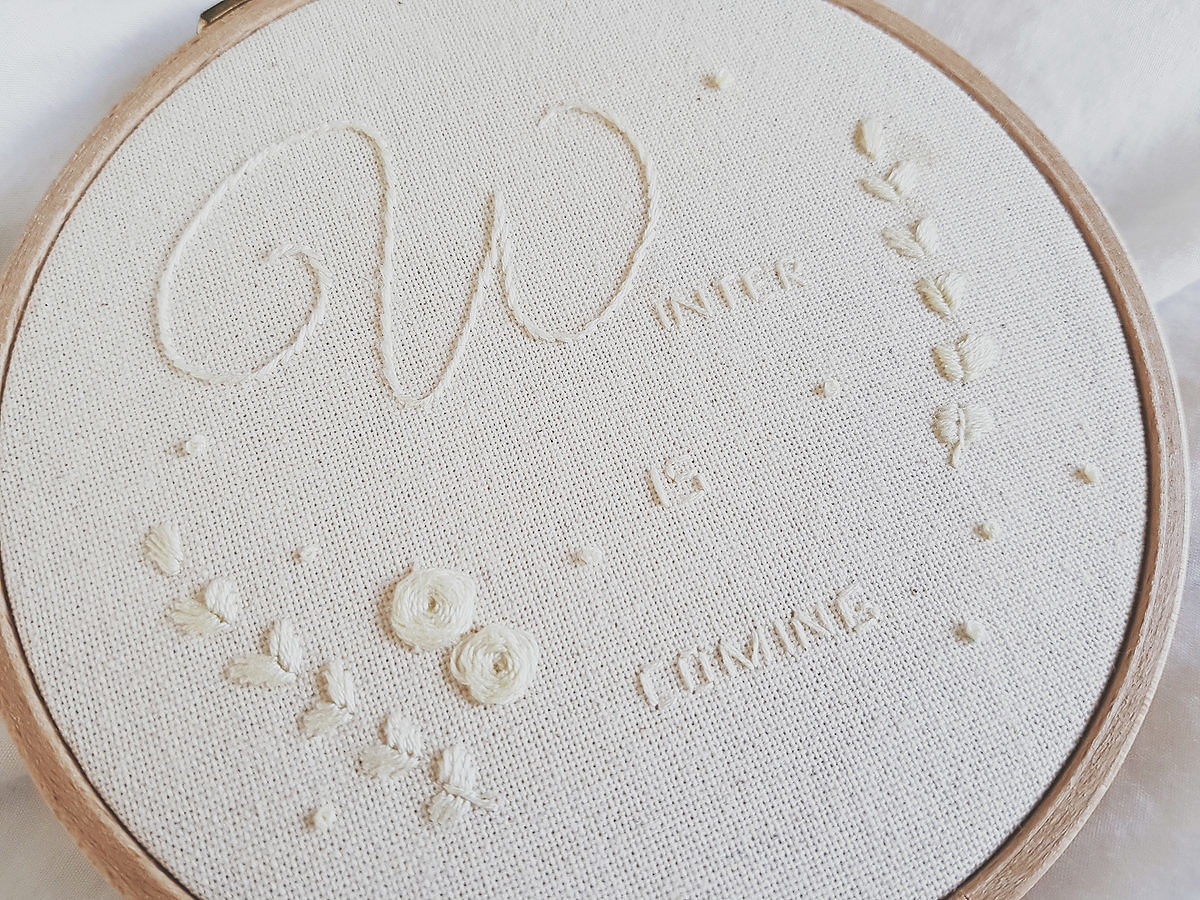 Broderie blanche - Winter is coming - Détails