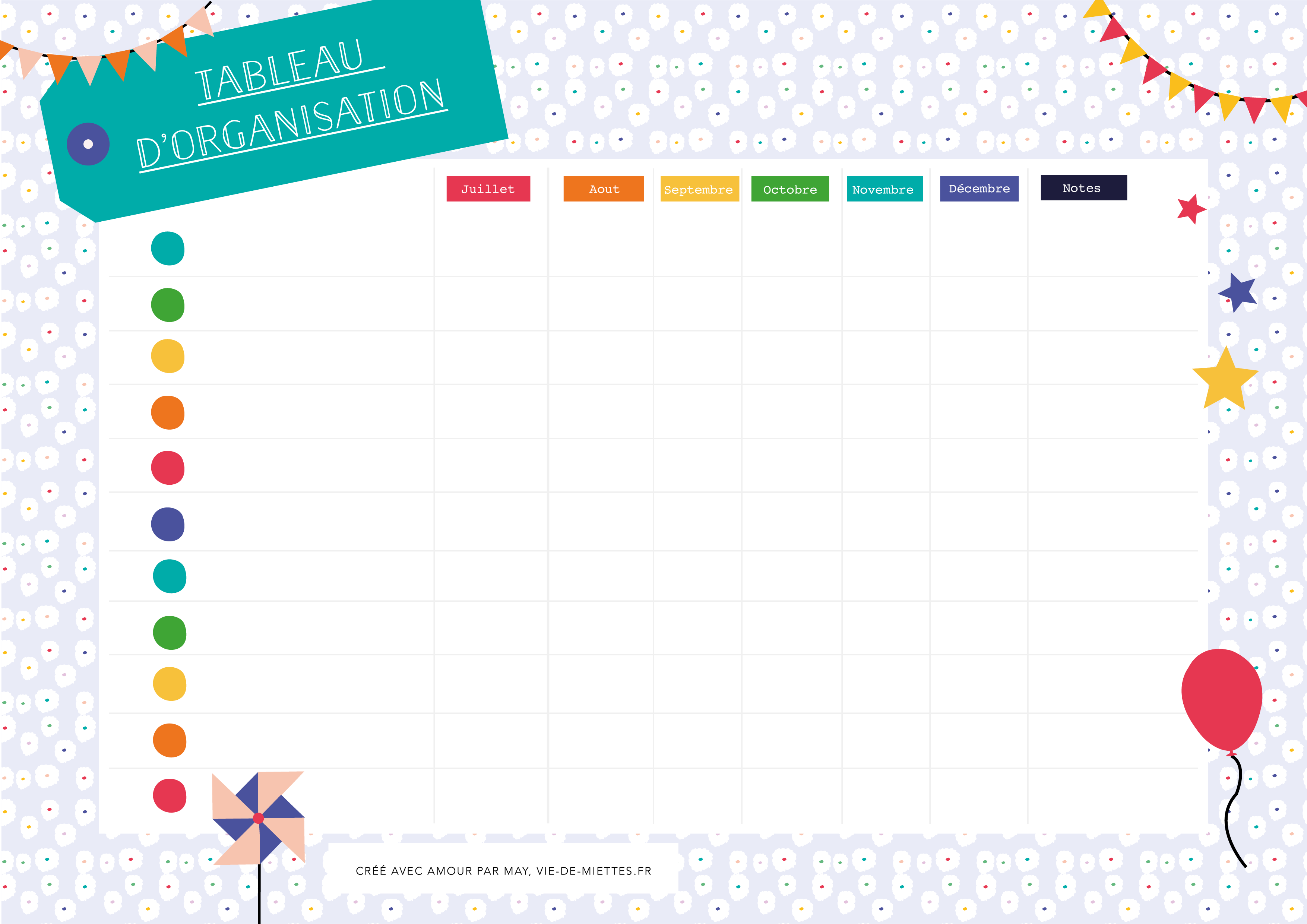 Kit Familial Pour S organiser Imprimer