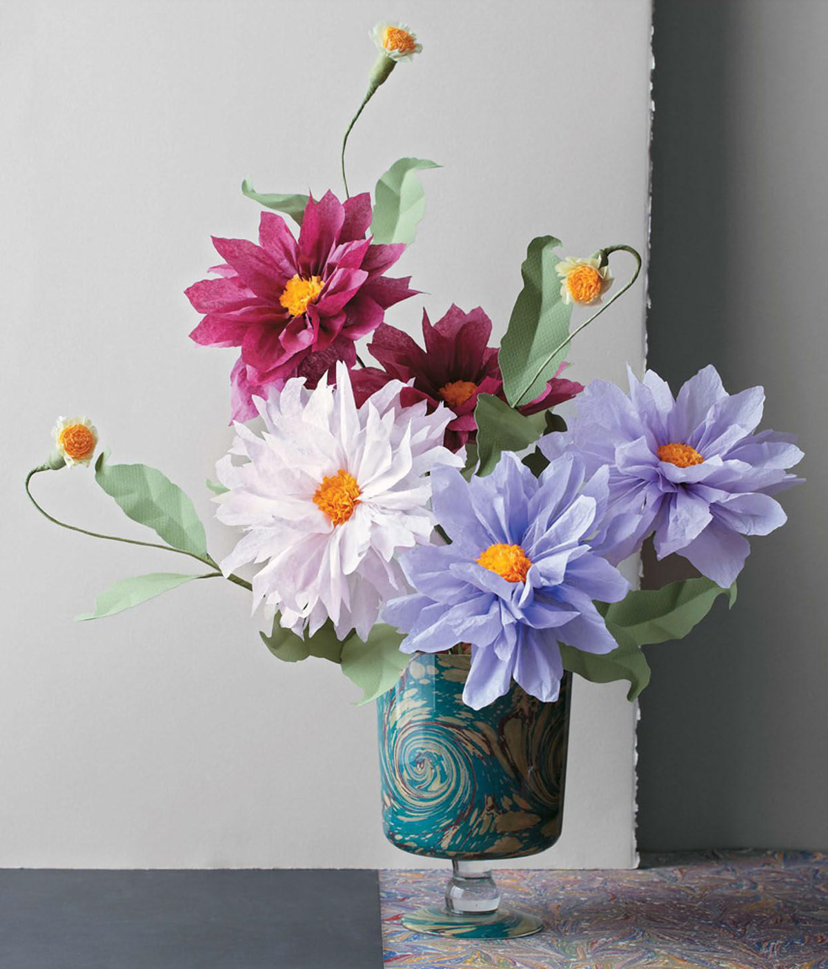 MLDI311 dahlia fleurs en papier DIY