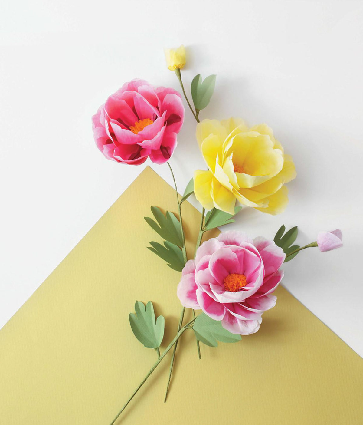 MLDI311 pivoine fleurs en papier DIY