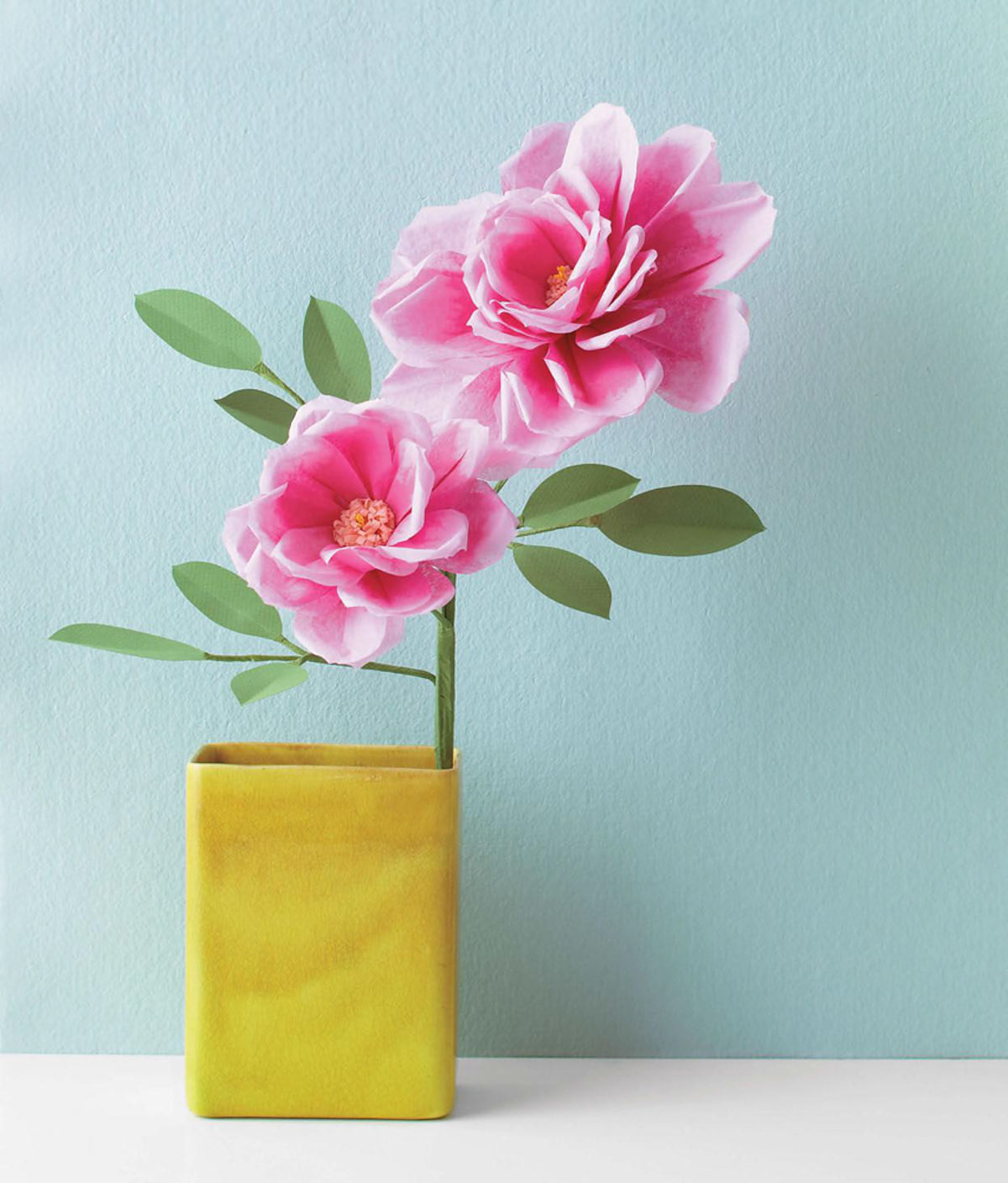 MLDI311 rose fleurs en papier DIY