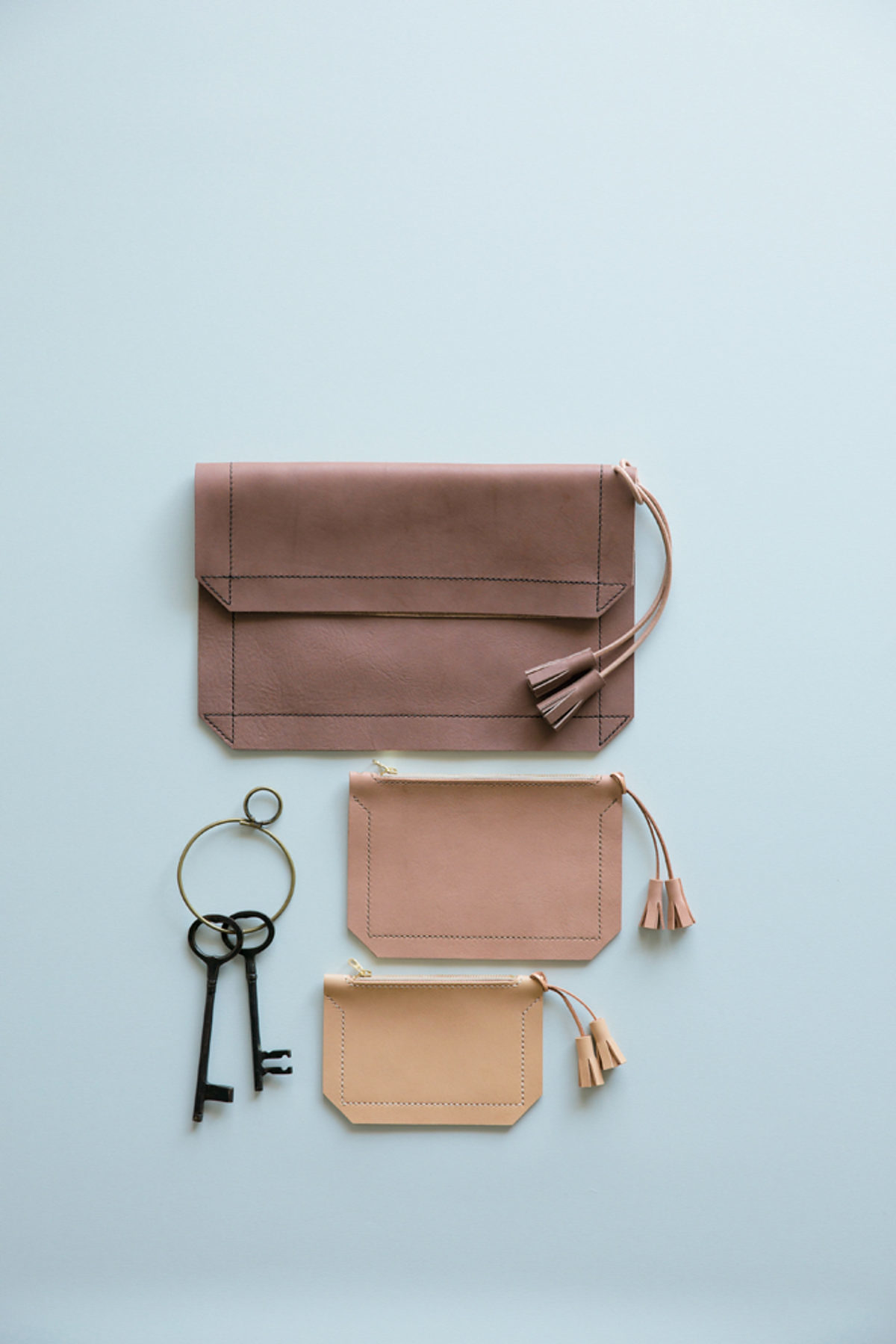JALI252 accessoires en cuir couture à la main