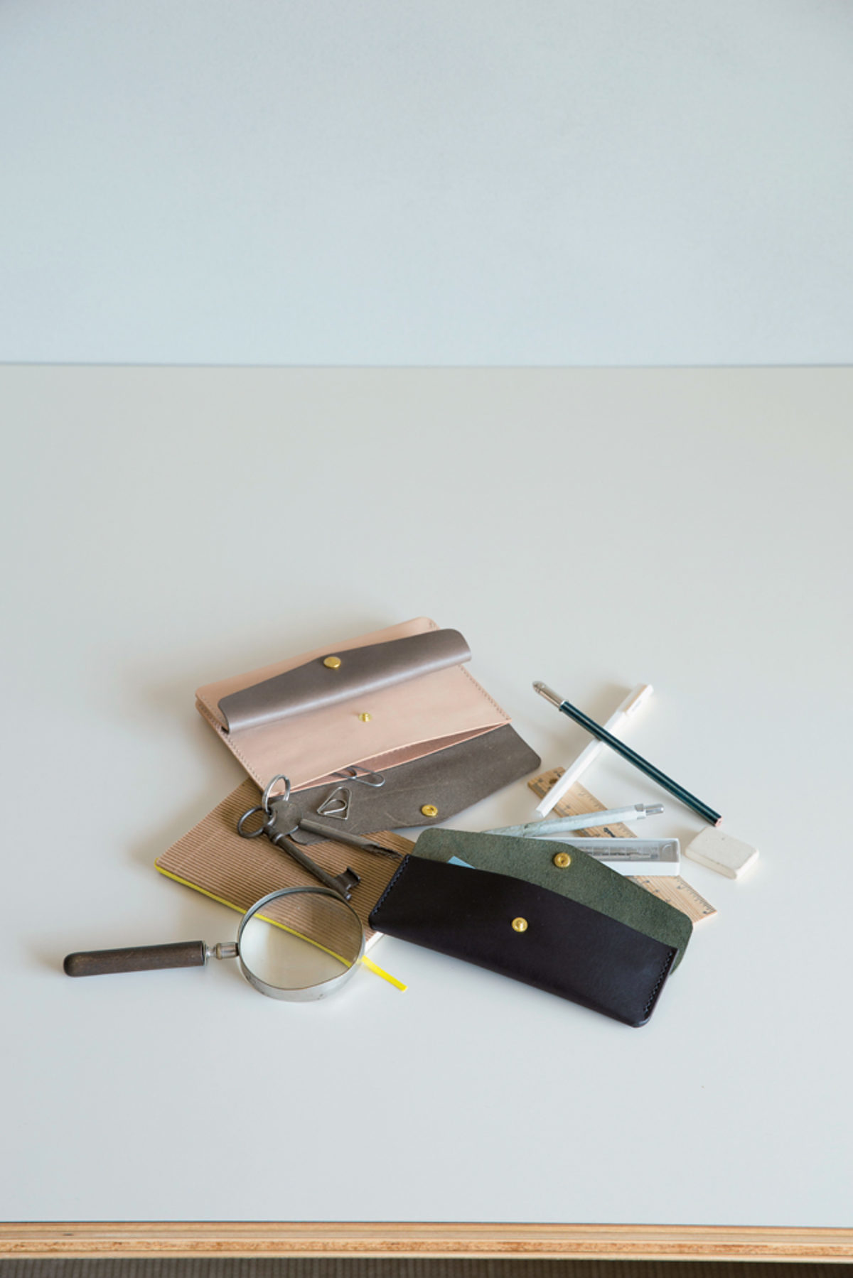 JALI252 pochettes en cuir couture à la main