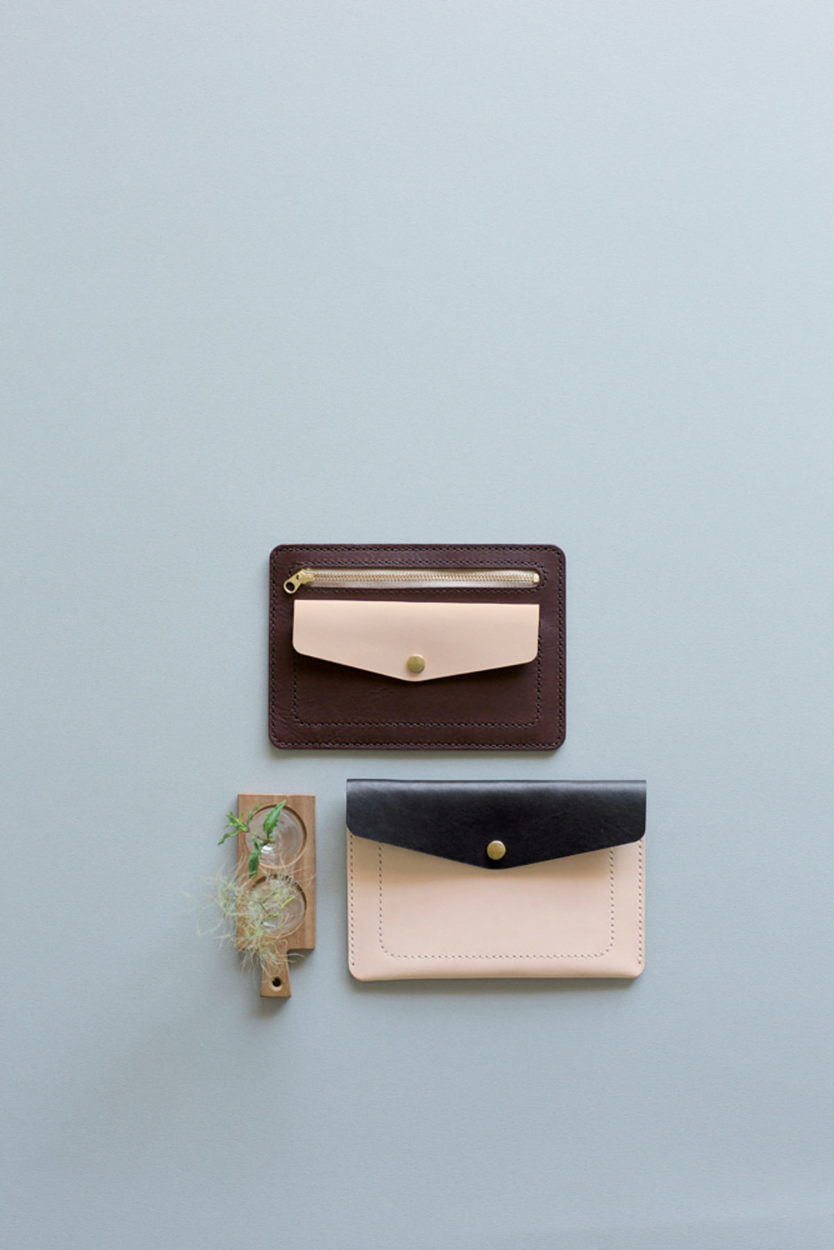 JALI252 pochettes en cuir couture à la main