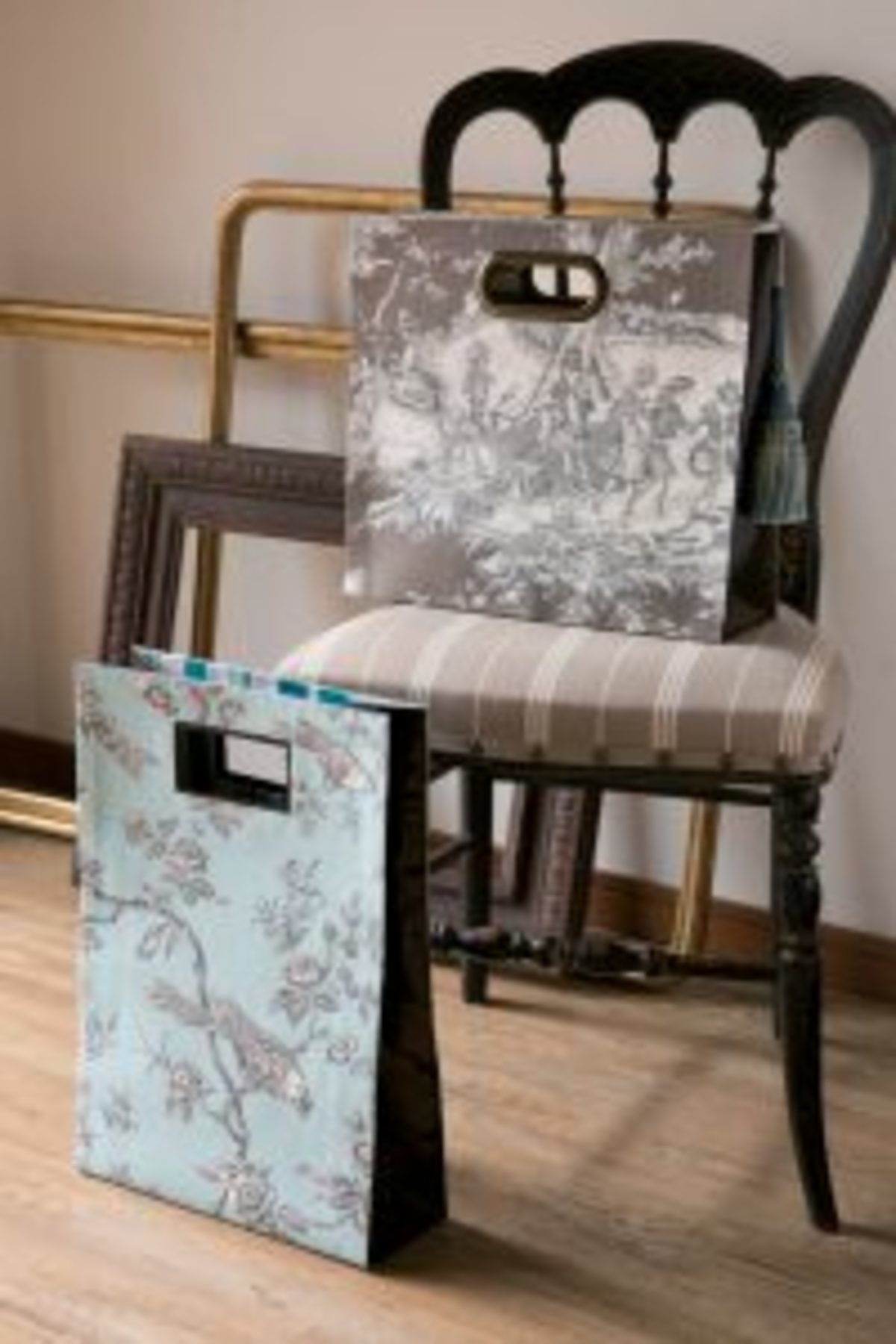cartonnage sacs toile de Jouy