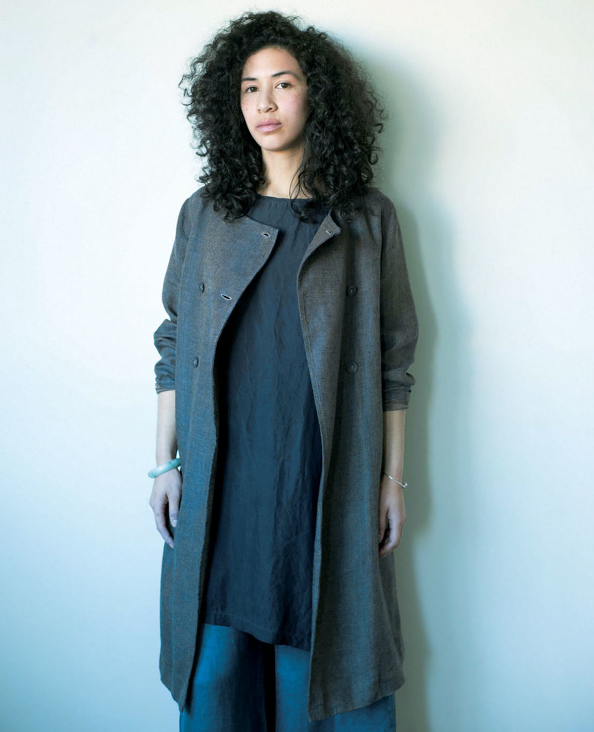 Couture vêtements en lin veste