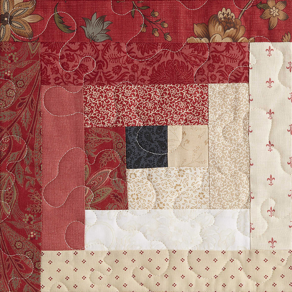 Log cabin traditionnel patchwork