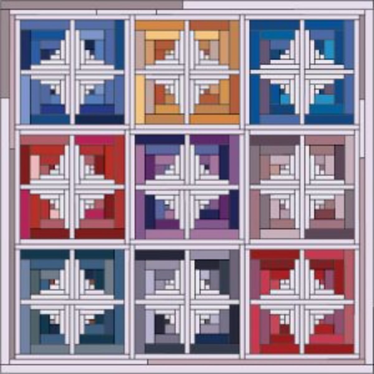 log cabin courbe variations