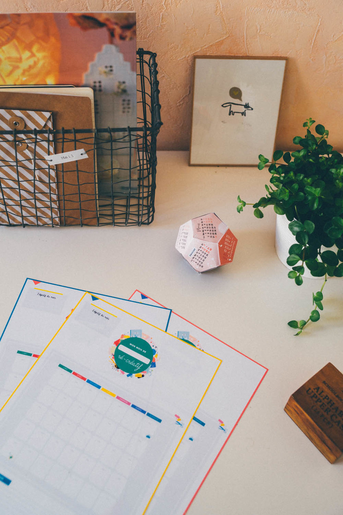 Calendrier créatif à imprimer par Vie de miettes