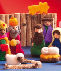 modele creche noel laine feutree feutrine jesus rois mages diy do it yourself editions saxe edisaxe 