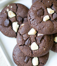 recette cookie triple choco chocolat blanc noir lait gourmandises anglo saxonnes lilie bakery aurelie bresset