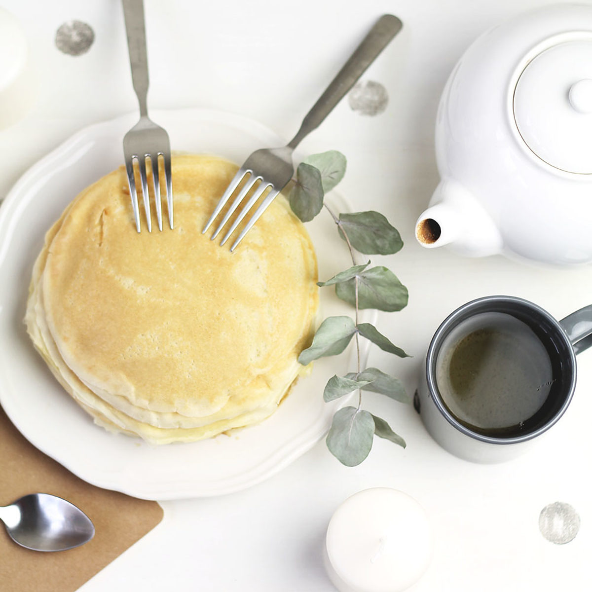 Douces crêpes sans gluten à la fleur d'oranger
