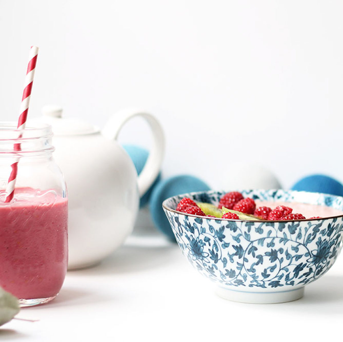 Smoothie bowl framboise melon fleur d'oranger