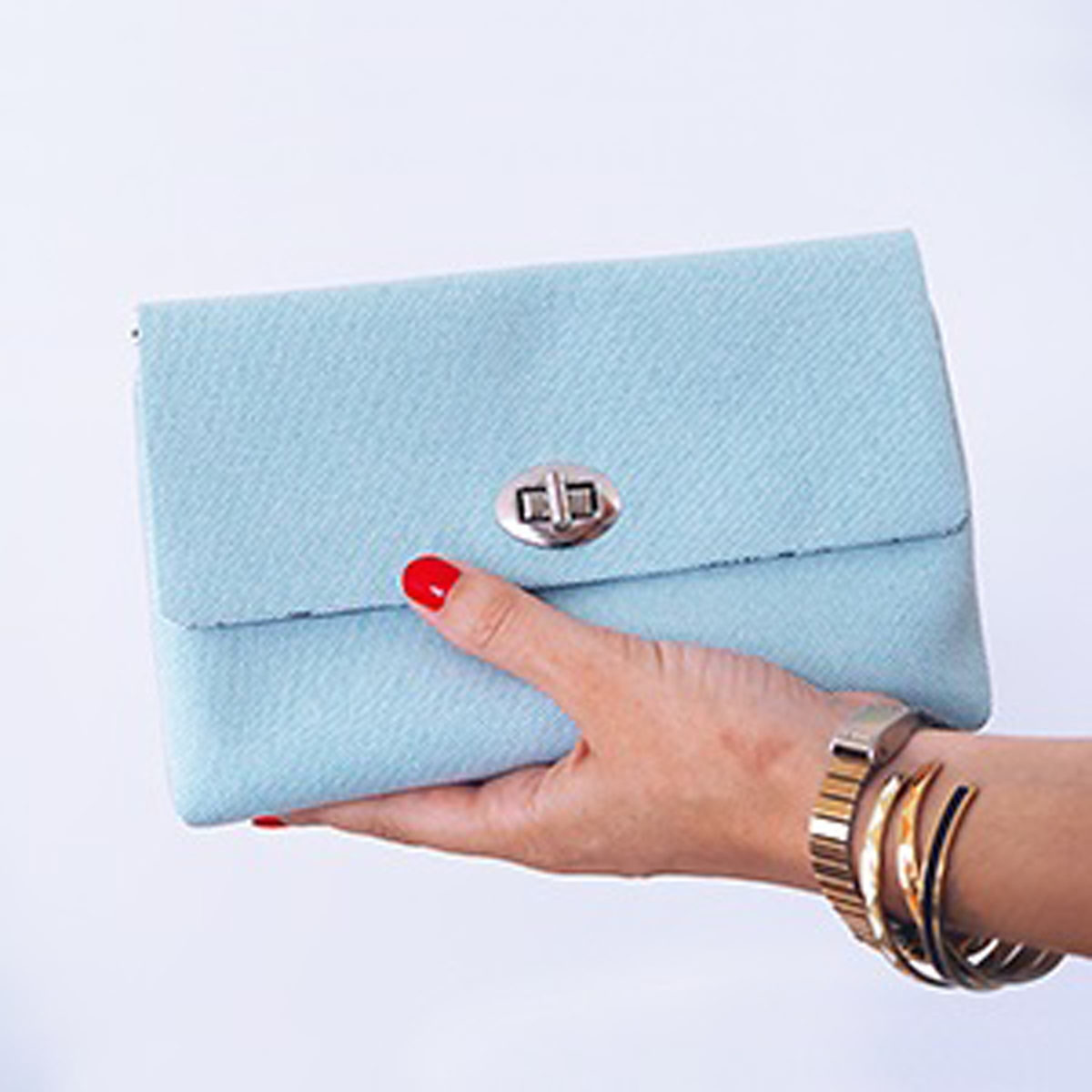 Tuto : une pochette à tourniquet en toile de coton
