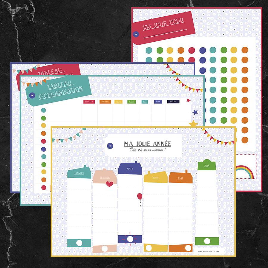 Kit familial pour s'organiser à imprimer